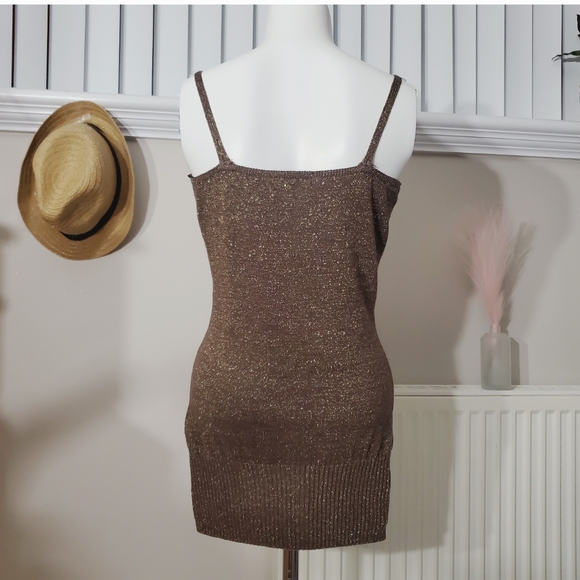 Costa Blanca Long Brown Sequence Cami- S - Picture 5 of 8